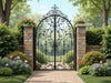 Whimsical Wrought Iron Garden Gate