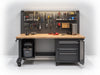 "Generate a high-resolution image of the PrecisionPro Stationary Work Bench: durable, spacious, organized, industrial design.", vector, best quality, masterpiece