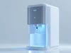 "Render a sleek, modern PureSteam Water Distiller purifying water, showcasing its advanced filtration technology.", vector, best quality, masterpiece