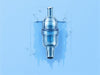 "Illustrate AquaFlow Max Temperature Regulator: sleek, modern design, regulating water temperature, plumbing efficiency, energy-saving.", vector, best quality, masterpiece