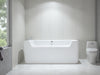 "AquaLux Serenity Bathroom Suite: sleek, modern design, freestanding tub, luxurious oasis, elegant tranquility, contemporary", vector, best quality, masterpiece