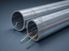 Create an image of IronClad Rigid Conduit, showcasing utmost durability, strength, and protection for electrical wiring., vector, best quality, masterpiece