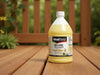 "WoodShield Pro Cleaner revitalizes decks, fences; eco-friendly solution enhances wood beauty, removing grime, mold.", vector, best quality, masterpiece