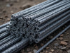 "SteelCore Rebar: high-grade steel, superior tensile strength, durable construction, resilient, dependable for reinforced structures.", vector, best quality, masterpiece