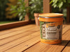 "RescueWood Deck & Fence Restorer revitalizing outdoor spaces; vibrant clean surfaces, eco-friendly wood transformation.", vector, best quality, masterpiece