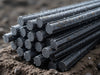 "PowerLink Rebar: high-quality steel, strength, durability, corrosion-resistant, construction reinforcement, solid foundation, reliable structures.", vector, best quality, masterpiece