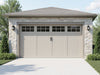 "ReviveCrafters Sectional Garage Doors: stylish, durable, customizable, enhance curb appeal, secure, smooth operation, elegant.", vector, best quality, masterpiece