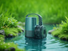 "SilentStream Pond Pump: tranquil garden oasis, energy-efficient, whisper-quiet, vibrant aquatic life, crystal-clear water.", vector, best quality, masterpiece