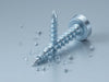 "ProGrip Sheet Metal Screws: precision fastening, sharp point, unique threads, effortless metal insertion, durable strength.", vector, best quality, masterpiece