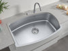 "EasyClean Drop-In Kitchen Sink: sleek modern design, durable finish, deep basin, effortless installation, stain-resistant.", vector, best quality, masterpiece