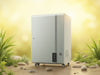 "EcoWave 2000: Sleek eco-friendly power inverter, sunlit background, modern design, intelligent monitoring, sustainable energy.", vector, best quality, masterpiece