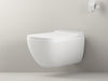 "Space-Saver Wall-Mounted Toilet, minimalist design, modern bathroom, efficient flushing, sleek, contemporary style, spacious.", vector, best quality, masterpiece