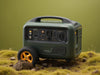 "ThunderPack Portable Generator in outdoor setting, showcasing compact design, multiple outlets, and robust energy.", vector, best quality, masterpiece