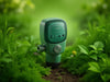 "HydroWise Water Smart Timer in a lush garden, showcasing efficient irrigation with plants thriving beautifully.", vector, best quality, masterpiece