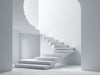 Ethereal Ascent: The Sleek Floating Staircase