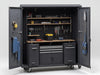 "ToughGuard Tool Stash Cabinet, rugged design, spacious compartments, secure locks, professional workshop organization, heavy-duty.", vector, best quality, masterpiece