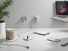 "Create a sleek image featuring PowerMate: All-in-One Extension Cord Solutions with innovative accessories and tidy workspace.", vector, best quality, masterpiece