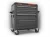 Create an image of the SwiftMove Rolling Tool Station: robust, mobile toolbox with ample storage, durable wheels., vector, best quality, masterpiece