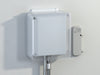 "SmartShield Mount Box: robust, weather-resistant, versatile, indoor-outdoor protection, electrical safety, organized connections, easy installation.", vector, best quality, masterpiece