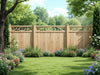 "Create a picturesque garden scene showcasing 'Nature's Embrace' aesthetic fence panels with elegant nature-inspired designs.", vector, best quality, masterpiece