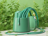 "Garden Glide Hose Pot: Stylish, practical garden hose storage, durable materials, chic design, tangle-free use.", vector, best quality, masterpiece