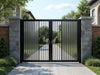 "VigilantGuard Security Gate, sleek modern design, advanced locking, robust weather-resistant, residential commercial protection.", vector, best quality, masterpiece