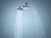 Create an image of AquaFlex Handheld Showerhead: ergonomic, versatile, powerful spray, luxury, easy-install, modern bathroom., vector, best quality, masterpiece