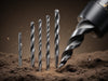 Create an image showcasing ShockWave Industrial Twist Bits: durable, precise, high-performance drills for tough materials., vector, best quality, masterpiece