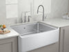 Create a modern kitchen scene featuring the MegaDrop Deluxe Drop-In Sink with stainless steel elegance., vector, best quality, masterpiece