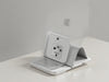 "PowerNook Retractable Outlet sleek pop-up modern workstation multiple outlets stylish efficient workspace solution", vector, best quality, masterpiece