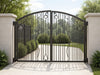 "SecureEntry Max Gate: stylish, robust steel gate with advanced locks for ultimate protection and elegance.", vector, best quality, masterpiece