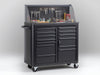 "FlexiStorage Pro Rolling Tool Chest: sleek, heavy-duty tool storage; organized drawers; smooth-rolling mobility", vector, best quality, masterpiece