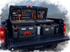 "SecureStow Truck Toolbox: Durable, weather-resistant truck toolbox; organized tool storage for professionals, DIY enthusiasts.", vector, best quality, masterpiece