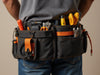 "Create a ProGrip Electrician's Belt System image: rugged, durable, organized, adjustable, with tools, efficient, comfortable.", vector, best quality, masterpiece