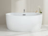 Create an image of the Soothing Cascade Freestanding Bathtub: elegant, modern, luxurious, spa-like, sleek, inviting, tranquil., vector, best quality, masterpiece