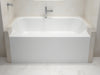 "ChicShield Bathtub Skirt: elegant, water-resistant, sophisticated bathroom design, concealing, seamless installation, various colors.", vector, best quality, masterpiece