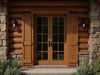 "Mountain Lodge Board & Batten Shutters, rustic elegance, premium materials, enhance home's exterior, timeless appeal.", vector, best quality, masterpiece