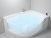 "AquaDream Drop-In Bathtub: luxury spa retreat, sleek design, ergonomic contours, glossy finish, relaxation, elegance.", vector, best quality, masterpiece