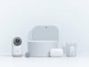 "Create an image of the SmartShield Home Security Bundle with cameras, sensors, hub, and smart devices.", vector, best quality, masterpiece