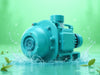 "EcoFlow Positive Displacement Pump: Efficient green irrigation, durable design, energy-saving, robust pressure, water flow.", vector, best quality, masterpiece