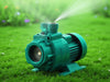 "AquaJet Pro Booster Pump boosting irrigation efficiency with powerful motor, smart technology, garden, agriculture.", vector, best quality, masterpiece