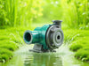 Create an image of AquaForce Centrifugal Pump delivering precise water flow in a lush garden landscape., vector, best quality, masterpiece