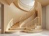 "Dynamic Turn Winder Staircase blending style and functionality, elegant design, durable materials, interior enhancement.", vector, best quality, masterpiece