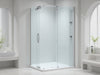 "AquaView Hinged Shower Door: elegant, contemporary bathroom, premium tempered glass, stainless steel, spacious, stylish, functional.", vector, best quality, masterpiece