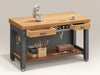 "CraftSmith Professional Stationary Work Bench: durable oak surface, steel frame, organized workspace, efficient productivity.", vector, best quality, masterpiece