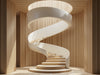 "Cascading Curves Spiral Staircase: modern elegance, robust structure, premium materials, space-saving, sophisticated design, stunning architecture.", vector, best quality, masterpiece