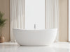 "Elysian Dream Freestanding Bathtub, elegant contemporary design, luxurious relaxation, tranquil ambiance, sleek centerpiece.", vector, best quality, masterpiece