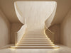 Graceful Ascend: Sleek Straight Staircase