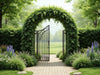 "Nature's Embrace Garden Gate: enchanting garden entrance, elegant design, durable material, nature-inspired beauty, secure charm.", vector, best quality, masterpiece