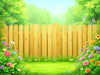 "Create a vibrant garden scene highlighting 'Picket Power: Sturdy Fence Pickets', showcasing durability and charm.", vector, best quality, masterpiece